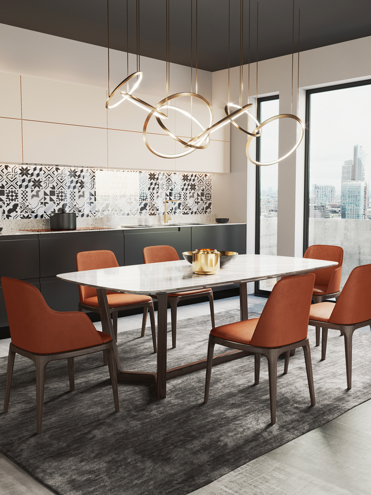 White Restaurant Faux Marble Dining Table Fast Move 1200*600*450mm