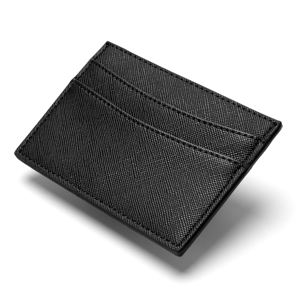 Soporte de tarjetas de cuero <span class=keywords><strong>para</strong></span> hombre y <span class=keywords><strong>mujer</strong></span>, tarjetero de cuero ultrafino <span class=keywords><strong>para</strong></span> viaje y trabajo, modelo recto <span class=keywords><strong>verso</strong></span> saffiano - Product Image 5