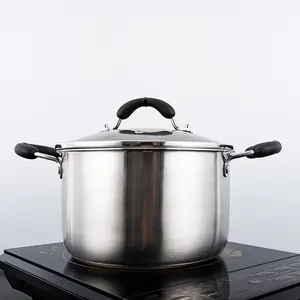 Grosir 98l 28Cm Panci Memasak Besar Set Peralatan Masak Stainless Steel Komersial Panci Anti Lengket