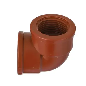 IFAN Factory Best Selling PPH Fittings for Hot Cold Water Pipe Brown Male Socket and pph elbow Plastic Pipe and Fittings