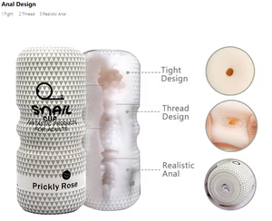 핫 세일 남자의 자위대 거꾸로 병 텔레스코픽 달팽이 진동 기능 시뮬레이션 질 디자인 실리콘 달팽이 컵 - Product Image 4