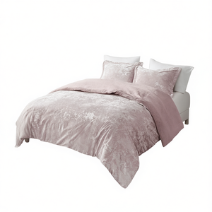 Ensemble de couette réversible en sherpa, 4 pièces, couleur unie, literie durable pour usage domestique - Product Image 1