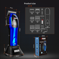 Tondeuse à cheveux professionnelle rechargeable WMARK NG-9002 avec logo personnalisé, moteur Maglev 10000 tr/min, pour usage domestique, en anglais