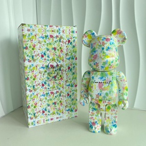 Bearbrick 400% 28cm Bear Block Trend Action Figure Scultura Artistica Giocattolo di Moda Ornamento per Soggiorno Scrivania Regalo Artigianato in Resina - Product Image 4