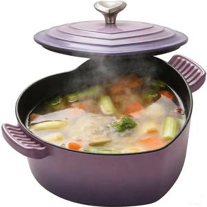 <span class=keywords><strong>Casserole</strong></span> en fonte émaillée Zunck en forme de cœur, antiadhésive, peut être lavée au lave-vaisselle - Product Image 5