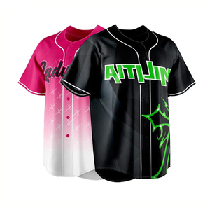Venta al por mayor diseño uniforme de béisbol de moda sublimado personalizado para hombres negro Jersey de béisbol - Product Image 2