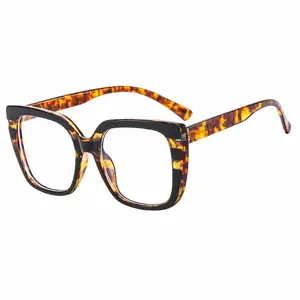 2023 Personalized Colorful Women Logo Square Fashion Wholesale China Blue Light Blocking Glasses Large Frame Eyeglasses Frames