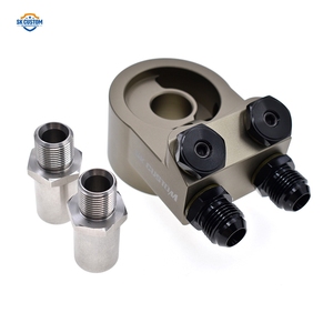 SK CUSTOM AN8 AN10 80 도 온도 조절기가 포함 된 스바루 BRZ 오일 필터 어댑터 용 알루미늄 양극 산화 처리 오일 필터 샌드위치 플레이트 - Product Image 1