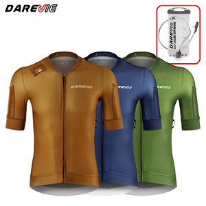 <span class=keywords><strong>Maillot</strong></span> de <span class=keywords><strong>Ciclismo</strong></span> Darevie Verde, Naranja y <span class=keywords><strong>Azul</strong></span> Pro Fit, Ligero, Suave, Transpirable, con Bolsillo para Bolsa de Hidratación 2L - Product Image 1