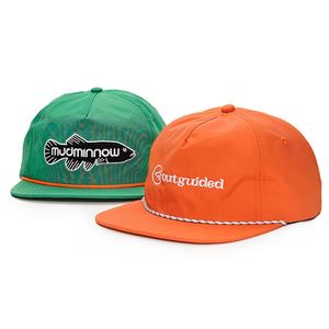 Casquettes Snapback en nylon à 5 panneaux avec logo personnalisé, broderie, non structurées, avec cordon - Product Image 2