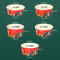 Vente en gros de bols jetables en papier kraft, couvercles pour emballage à emporter, boîtes pour restauration rapide pour riz frit, tofu puant, épaissies, usage commercial