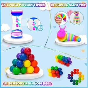 Jouets sensoriels pour la salle de classe en vrac - Kit de formation pour l'engagement calme, la concentration silencieuse, cadeau, boîte de trésor, prix, âges 8-14, plastique durable - Product Image 3