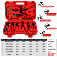 Jeu de pinces à collier de serrage à longue portée, 9 pièces, outil de serrage à ressort pour réparation automobile, kit d'outils de mécanicien, outils automobiles en gros