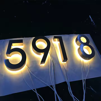 Numéros LED étanches, panneau de porte personnalisé, panneau d'adresse éclairé, panneau LED personnalisé pour adresse
