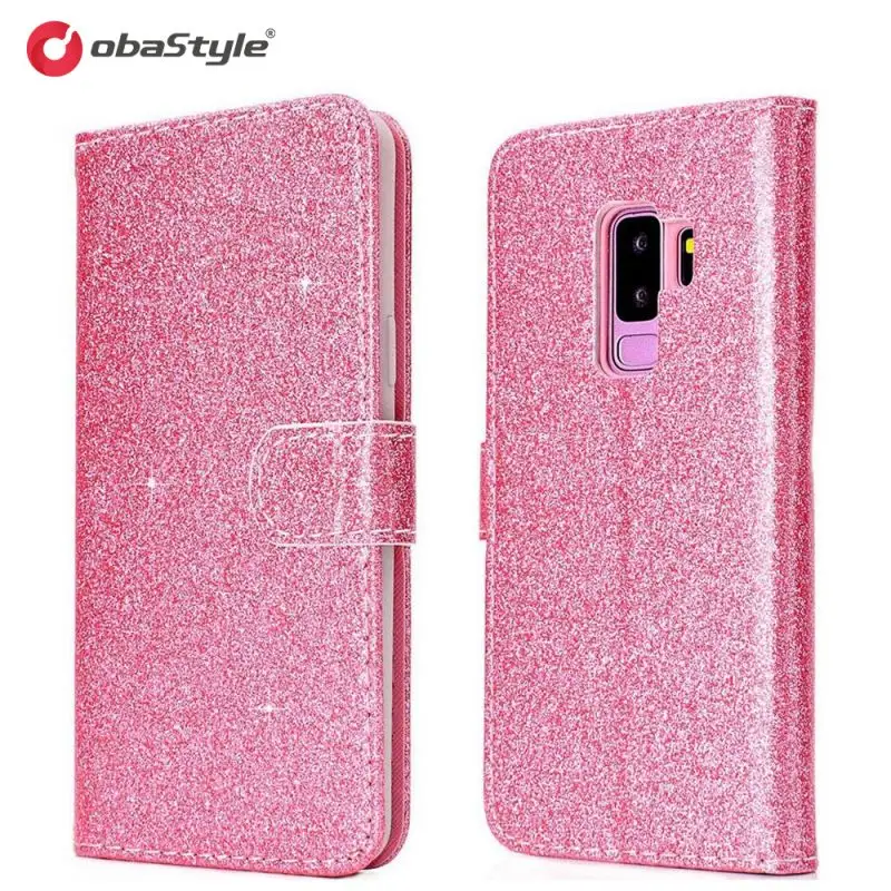 Eu Voorraad Verzending Luxe Glitter Bling Glanzende Telefoonhoes Lederen Portemonnee Mobiele Achterkant Hoes Voor Iphone 14 13 12 11 Pro Max