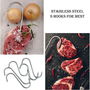 Ganchos en Forma de S para Colgar Carne Ahumada, Tocino, Jamón, Asados, Utensilios de Cocina de Acero Inoxidable, Ganchos en S de 12/15/18 cm - Product Image 2