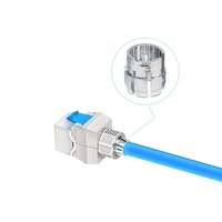 Modul Keystone Cat8 Linkwylan RJ45 Terproteksi untuk Kabel Cat8, Pelat Penutup Panel Patch Kosong, Konektor Ethernet