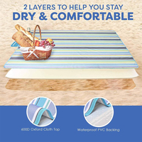 Vente en gros Tapis de plage pliable portable personnalisable imperméable Couverture de pique-nique