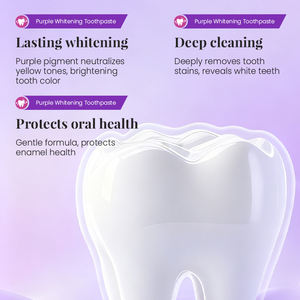KORMESIC - Pasta Dental Blanqueadora Portátil para el Hogar, 35g, Aclarante Duradero, Limpieza Profunda, Protege la Salud Bucal, Color Morado - Product Image 3