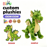 Fabricant de jouets en peluche, OEM, personnalisation de petits jouets en peluche dragon et dinosaure, porte-clés en peluche selon votre design