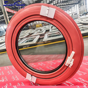 Superhouse cửa sổ tròn Mở Cửa Sổ accordion Chất lượng cao kính đôi nhôm trượt cửa sổ xoay ngang hiện đại - Product Image 6