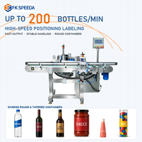 Machine d'étiquetage automatique multi-axes à réglage fin avec volants à vis sans fin indépendants pour flacons cosmétiques coniques