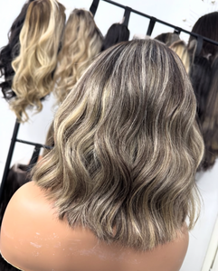 Peluca Bob Corta <span class=keywords><strong>de</strong></span> <span class=keywords><strong>Cabello</strong></span> Humano, Peluca Bob con Frente <span class=keywords><strong>de</strong></span> Encaje HD, <span class=keywords><strong>Cabello</strong></span> Virgen Brasileño, Corte Bob Liso, Pre-Desplumada, Peluca <span class=keywords><strong>de</strong></span> Encaje HD Decolorada para <span class=keywords><strong>Mujer</strong></span> - Product Image 5