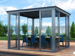 Gazebo <span class=keywords><strong>de</strong></span> Policarbonato con Protección UV Personalizado, Invernadero, Terraza Exterior, Casa <span class=keywords><strong>de</strong></span> Cristal, Solárium Impermeable para las Cuatro Estaciones - Product Image 1