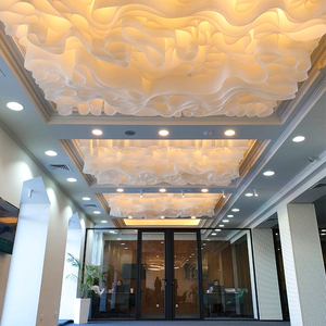 Decorazione per Soffitto in Carta con Texture Francese, Design a Onde e Nuvole per Feste di Matrimonio - Product Image 1