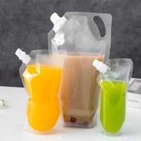 Bolsa de plástico transparente con boquilla de succión para bebidas, bolsa con boquilla de succión para boquilla de Jam, venta al por mayor