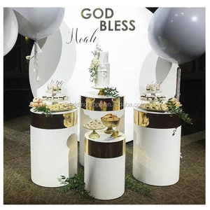 Mới Lạ Mắ<span class=keywords><strong>t</strong></span> <span class=keywords><strong>Shape</strong></span> Vòng Thép Không Rỉ Gương Vàng Chân Món Tráng Miệng Bar Cộ<span class=keywords><strong>t</strong></span> - Product Image 5