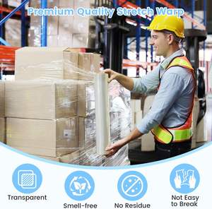 Rollo de Plástico Estirable de Alta Resistencia, Grado Reforzado, Alto Brillo, Paquete de 8 Rollos para Mudanzas, Suministros de Embalaje, Muebles y Palés - Product Image 5