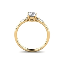 CHANG LAI fiançailles mariage carré laboratoire anneaux 55 or jaune 18k Couple vrai diamant 5925 fiançailles bague en argent diamant