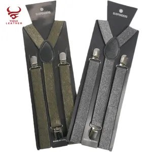 Women Men'S Shirt Suspenders For Trousers Pants Holder Cheap Elastic 3 Clips Suspenders for Men