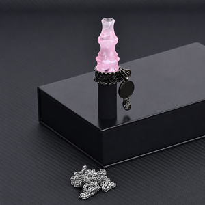 Boquilla de resina premium para hookah con cadena metálica, accesorio portátil para shisha. - Product Image 5