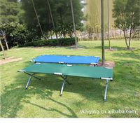 Lit pliant de plage YIXUN YX-1056 en métal, style militaire moderne, en tissu Oxford 600D, pour loisirs en extérieur, sieste, secours en cas de catastrophe, usage scolaire