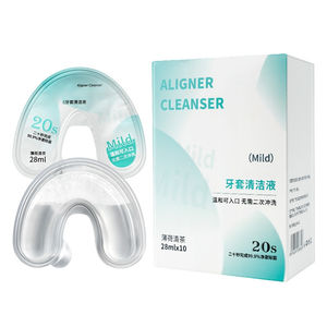 Wegwerp oplossing voor het reinigen van gebitsprotheses - Reinigingsvloeistof voor orthodontische beugels voor onzichtbare beugels, steriliserend & antibacterieel - Product Image 5