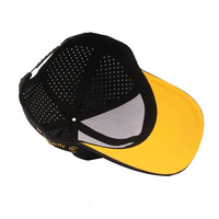 Casquette de baseball en polyester imperméable personnalisée avec broderie 3D et impression, vente en gros, casquettes de baseball à 6 panneaux avec logo patch pour hommes