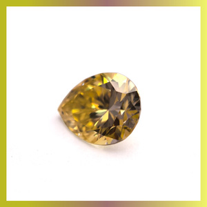 Moissanite Pear Cut Lemon Yellow Synthetic Gemstone For Jewelry Making GRA Certified - Product Image 3