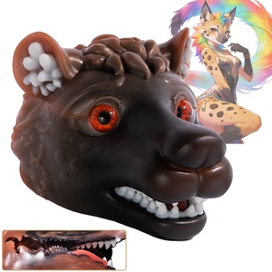 Molde de cabeza de hiena de fantasía, masturbador masculino con forma de pene de animal, copa sexual con orificio único de vagina y boca, juguetes sexuales para el placer masculino - Product Image 1