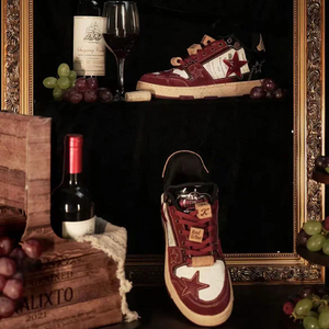 Sneakers unisexes de skate en cuir et tissu, style vintage, semelle épaisse antidérapante, pour le quotidien et le street. - Product Image 3