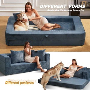 Custom ized Comfort Folding Soft Foam Doppel hund Lazy Schlafs ofa Couch Erschwing liche 3-in-1 Boden Schlafs ofa - Product Image 6