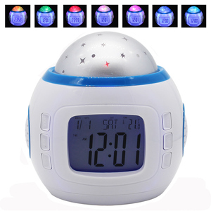 Reloj despertador Digital LED con proyección de tiempo en pared, calendario de sonido Natural - Product Image 3