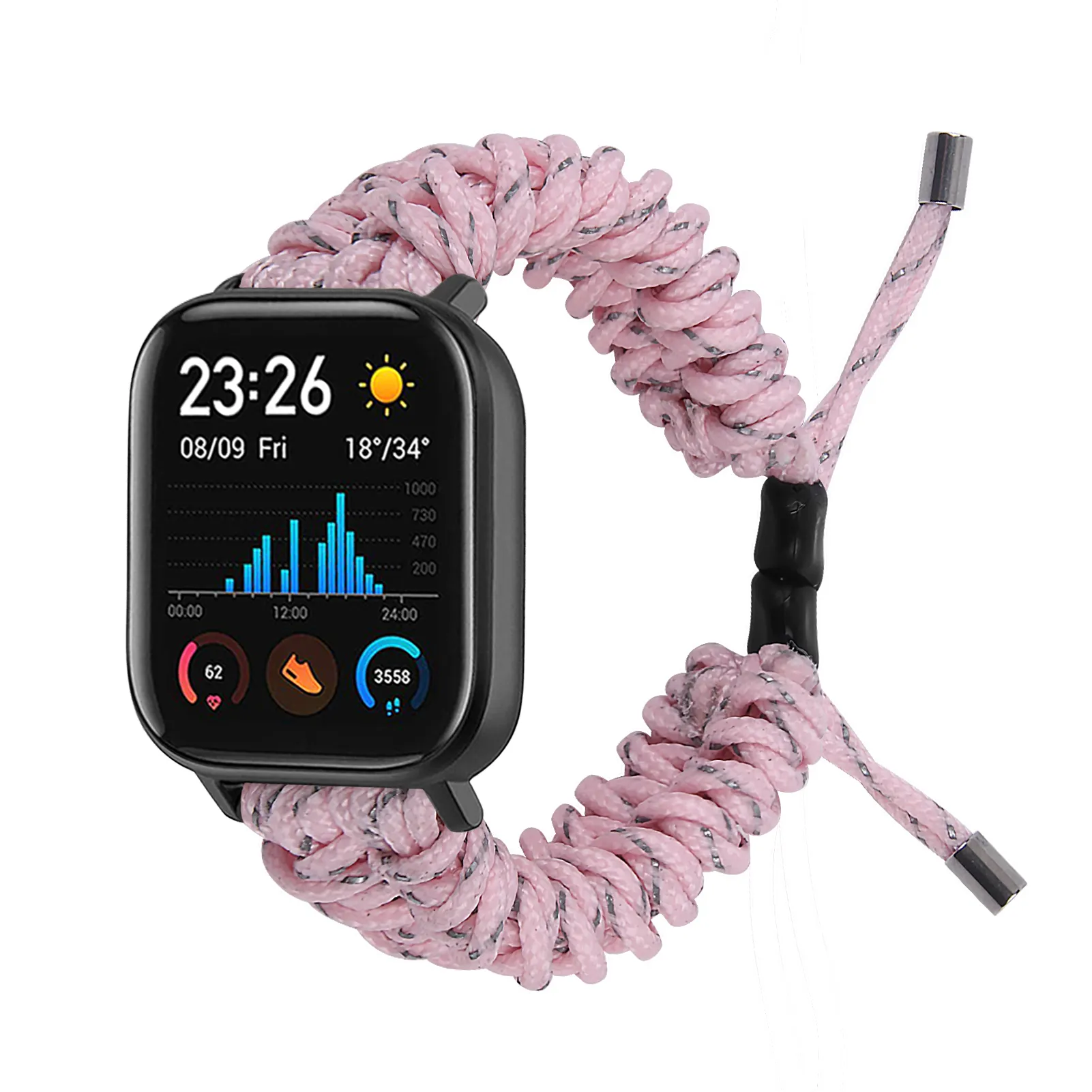 Umbrella rope woven elastic Watch Band Watch Strap For Huami Amazfit Bip Youth Edition Smart Watch Wristbands