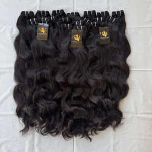 Extensiones de cabello natural para mujer, pelo humano natural, natural, indio, crudo - Product Image 1