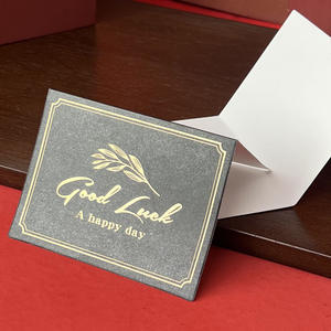 Tarjetas de <span class=keywords><strong>cumpleaños</strong></span> de estampado en caliente simples europeas para tarjetas de mensaje de regalo de fiesta de <span class=keywords><strong>cumpleaños</strong></span> para niños y adultos - Product Image 2