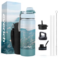 Couvercle étanche à large bouche en acier inoxydable, bouteille d'eau isotherme à Double paroi avec Logo et compartiment de rangement caché ODM
