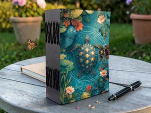 Vintage Turtle Leather Journal, Ocean Inspired Floral Notebook, Handmade Diary, Nature Journal <b>Gift</b> <b>for</b> Him <b>Her</b> - Product Image 1
