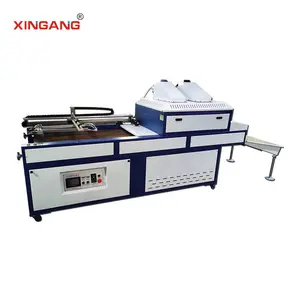 Semi-automatic UV screen printing machine with manipulator