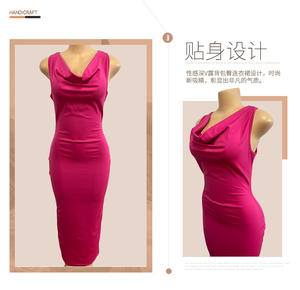 5967 prodotti abbigliamento da donna abiti da donna estivi temperamento estivo con paillettes e Little Black Dress Casual da donna - Product Image 4